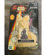 New 1998 Star Wars Darth Maul 3-D Figure W/ Lightsaber, Paint And Brush - £19.87 GBP