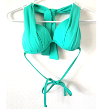Dippin&#39; Daisy&#39;s Swimwear Green Halter Bikini Top Size Small - £15.62 GBP