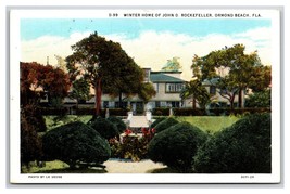 Winter Home Of John D Rockefeller Ormond Beach Florida FL UNP WB Postcard V25 - £3.10 GBP