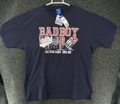Bad Boy Athletics Men&#39;s XL Blue Short Sleeve T-Shirt 1990&#39;s USA Made 3D Graphic - £27.23 GBP