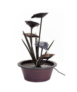Bronze Metal Lotus Leaf Fountain 22&quot;H - $234.80 CAD