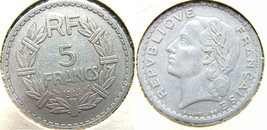 FRANCE 5 FRANCS 1945    - $2.50