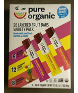 Pure Organic 28 Layered Fruit Bars Variety Pack Pineapple Passionfruit S... - $25.63 CAD
