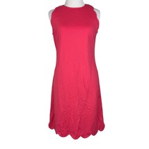 Pink Sleeveless Scalloped Hem Dress By Sara Campbell XS Made In USA - $519.47 MXN
