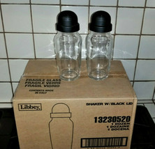 2qty- Libbey Glass Cocktail Shaker w/2 Piece Plastic Lid 13230520 19.75oz - £19.97 GBP
