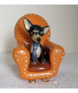 DEPARTMENT T 56 Amy Brazil Hermez Chihuahua Enameled Bejeweled Trinket Box - $1,018.02 MXN