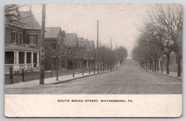 Waynesboro PA View On South Broad Street Pennsylvania D.L. Miller Postca... - £6.35 GBP