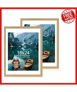 Chic &amp; Safe 18x24 Picture Frame Set - Natural Wood, Perfect for Any Occa... - $111.61 CAD