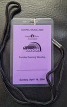 GOSPEL MUSIC 2000 / GMA - RYMAN SUNDAY, APRIL 16, 2000 BACKSTAGE LAMINAT... - $292.34 MXN