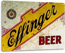 Effinger Beer Retro Rustic logo Bar Man Cave Garage Wall Decor Large Metal Sign - £15.94 GBP
