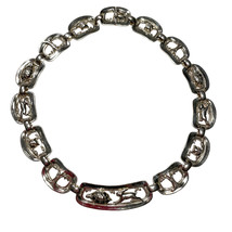 Vintage Barry Kieselstein Cord Tortoise Hare Sterling Silver Statement Necklace - £750.57 GBP