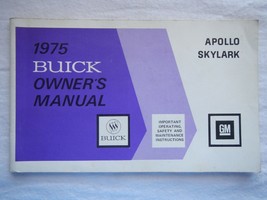 1975 Buick Owner&#39;s Manual Service Apollo Skylark  - £8.17 GBP