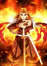 Rengoku Demon Slayer Poster | Framed Art | Canvas | Anime | NEW | USA | #4 - $19.99
