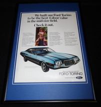 1972 Ford Torino Framed 12x18 ORIGINAL Vintage Advertisement - $59.39