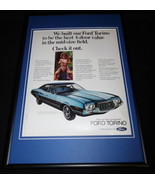 1972 Ford Torino Framed 12x18 ORIGINAL Vintage Advertisement - $59.39