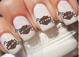 Original Orange Vintage Harley Motorcycle Salon Quality Nail Art Decals - $230.55 MXN