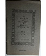 THE LAST WILL AND TESTAMENT OF GEORGE WASHINGTON (1926) 78-page booklet - $20.35 CAD