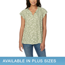 Buffalo Ladies&#39; Size XXL Flutter Sleeve Blouse Top, Green Floral (Mint Ditsy) - £11.00 GBP