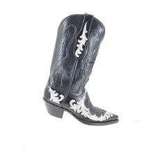 Black Jack Ring Lizard Tooled Hand Made Western Boots HT112 Ladies 8B - £279.35 GBP