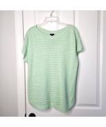 Talbots 100% Linen Knit Boatneck Sweater XLp Petite Short Sleeve  Light ... - $25.22