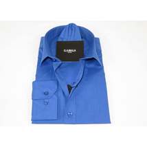 Men Shirt Hankie CASILA Turkey Cotton Blend Long Sleeves 501760-19 Royal Oxford image 3