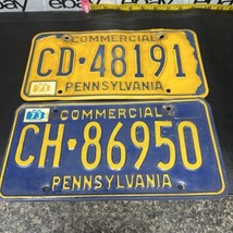 Vintage Lot 1970’s Commercial Pennsylvania License Plates. Preowned - £7.47 GBP