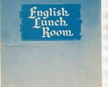 English Lunch Room Luncheon Menu Hotel Statler Boston Massachusetts 1946 - £29.58 GBP