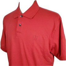 Izod Men&#39;s Classic Polo Shirt XL Salmon Red Cotton Two Button Golf Short Sleeve - £11.76 GBP