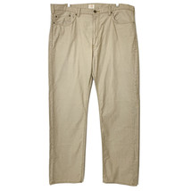 Dockers Men&#39;s size 40 x 32 Classic Fit Flat Front Pants Slacks Khaki Beige - £17.62 GBP