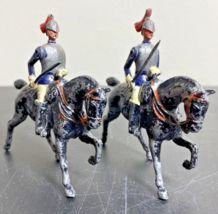 Britain&#39;s Mounted Life Guard Dragoon w/Axe Movable Arm Lead Toy Soldier 2 Vtg - £15.50 GBP