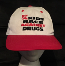 vintage Kmart baseball hat &quot;Kids Race Against Drugs&quot; adjustable back whi... - £8.09 GBP