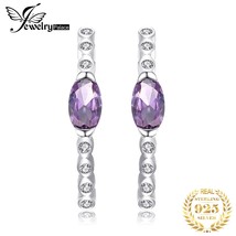 JewelryPalace Created Alexandrite Sapphire 925 Silver Fashion Stud Earrings for  - £16.77 GBP