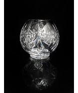 Faberge  Clear Crystal  Footed Rose Bowl Vase Measures 5.75&quot; H x 6&quot; W - £215.75 GBP