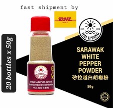 A1 Sarawak White Pepper Powder Premium  20 bottles x 50g-fast shipment by DHL Ex - £109.53 GBP