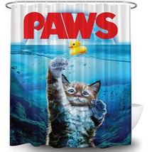 Funny Cat Shower Curtain Set. Stylish Waterproof Polyester Shower Curtain Bathro - £26.56 GBP