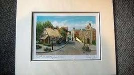 Theme Park Disney Artist Print Larry Dotson Epcot United Kingdom Pavilli... - £109.01 GBP