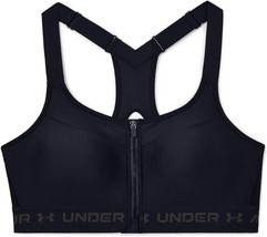 Under Armour Women&#39;s High Crossback Zip Bra Size 34D, Black - £21.67 GBP
