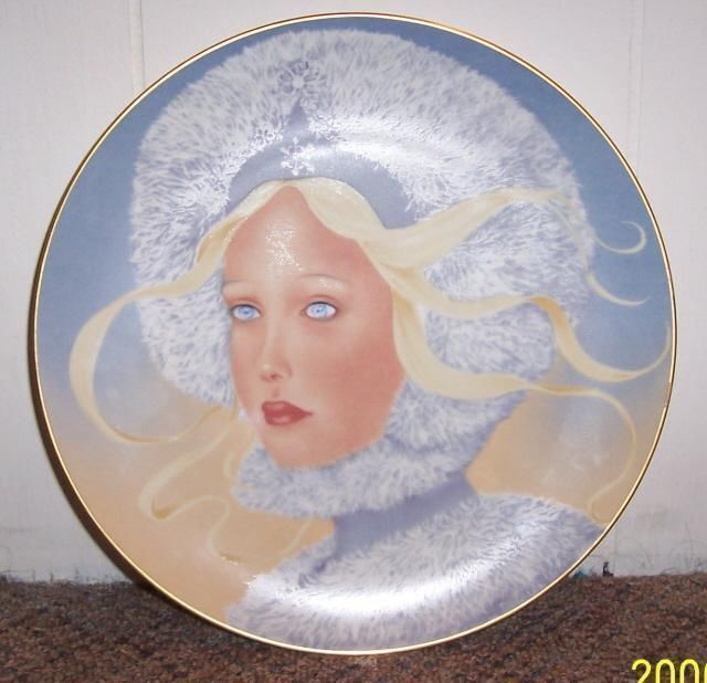 German Hutschenreuther Plate PRINCESS SNOWFLAKE Signed By Dolores Valenza - $96.55