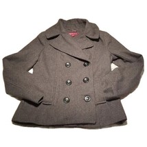 Merona Grey Double Breasted Wool Blend Mid Length Pea Coat Size S Bust 3... - $22.80