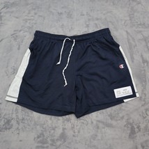 Champion Shorts Mens M Navy Blue Double Dry Tie On Waist Active Pull On Bottoms - £18.14 GBP