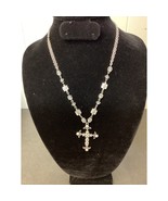 VCLM Cross Pendant Necklace with Rhinestones SKU 693 - $10.34