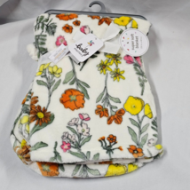 Baby Starters Cream White Orange Yellow Pink Gray Flower Blanket Baby Girl NEW - £39.56 GBP