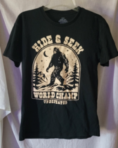 Men's Unbranded T-Shirt Size M "Hide &amp; Seek World Champ" Big Foot Black ... - $14.99