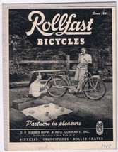 Vintage Print Ad Rollfast Bicycles 1947 4 3/4&quot; x 6 1/2&quot; - $4.97