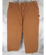 Carhartt 44x30 Dungaree Fit Carpenter Pants Men B11 BRN Heavy Canvas Mad... - $555.16 MXN