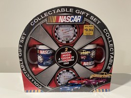 NEW SEALED NASCAR Collectible Gift Set 2 Mugs &amp; Cocoa In Tins Sealed 2004 - £11.34 GBP