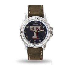 Texas Rangers Mens Classic Sports Watch NEW Brown Leather Band - $12.99