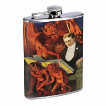 Vintage Magic Magician Poster D9 Flask 8oz Stainless Steel Hip Drinking Whiskey - £11.57 GBP