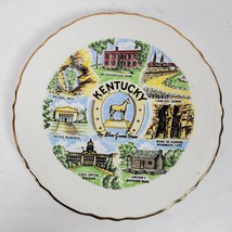 Vintage Kentucky Blue Grass State USA Collector Plate Porcelain 7 Inch - $16.83