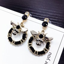New Korean brand designer  jewelry flash earrings geometric woven bee pe... - £7.10 GBP
